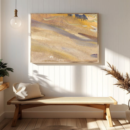 Immerse yourself in the serene beauty of this abstract landscape. With sweeping strokes of pastel for Hallway