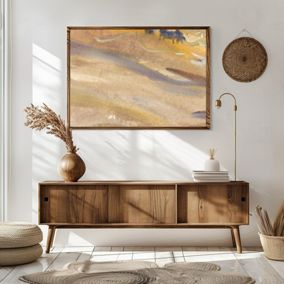 Immerse yourself in the serene beauty of this abstract landscape. With sweeping strokes of pastel for Sitting Area