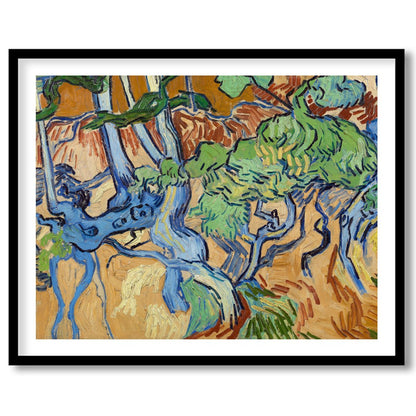 This captivating piece captures the dynamic energy of a forest with its swirling branches and for sanctuary