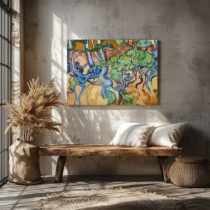 This captivating piece captures the dynamic energy of a forest with its swirling branches and for Veranda
