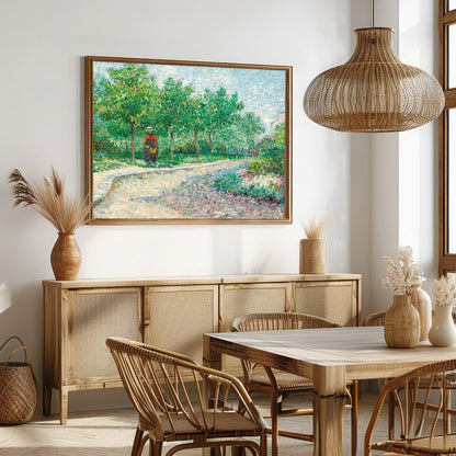 Step into a serene landscape with this captivating piece, inviting a sense of tranquility and for Dining