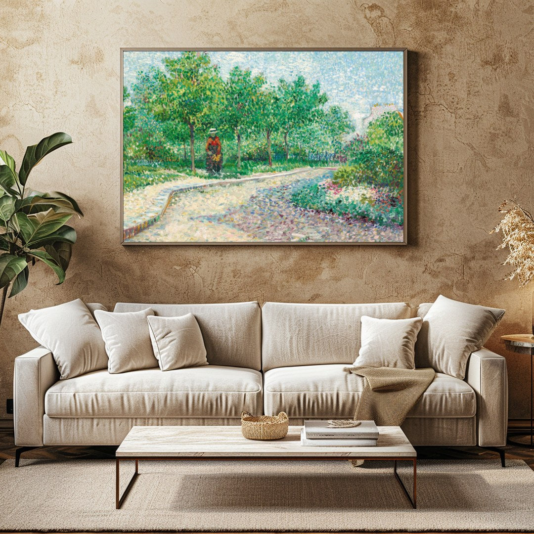 Step into a serene landscape with this captivating piece, inviting a sense of tranquility and for Family Room