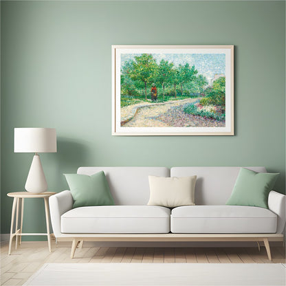 Step into a serene landscape with this captivating piece, inviting a sense of tranquility and for Hall