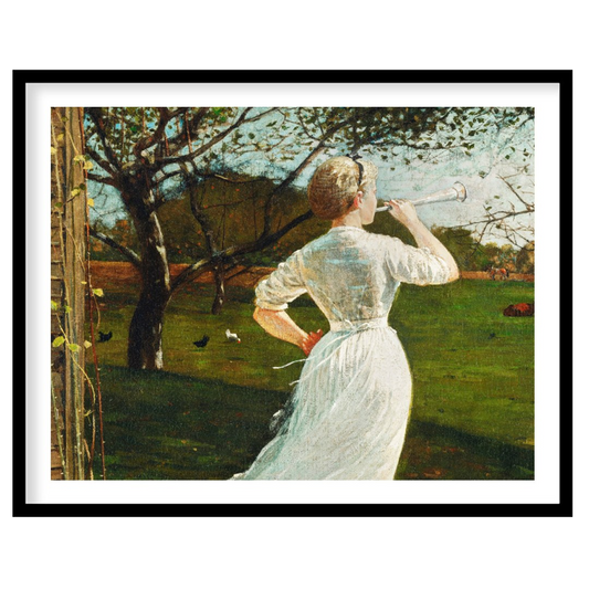 Captivate your senses with this enchanting artwork, where a daydreamer's gaze melds with a serene for loft