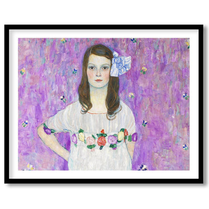Immerse yourself in the delicate beauty of this enchanting artwork. A young girl stands serenely for residence