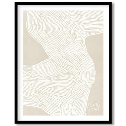 """Whisper Lines"" presents an abstract composition of delicate, flowing lines against a soft, neut… for lovely house