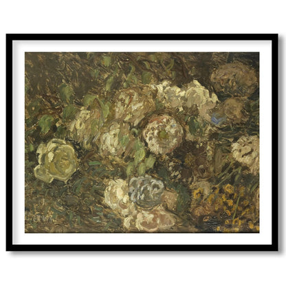 Immerse yourself in the serene beauty of 'Whispering Blooms in Earth Tones', a captivating fine art for abode