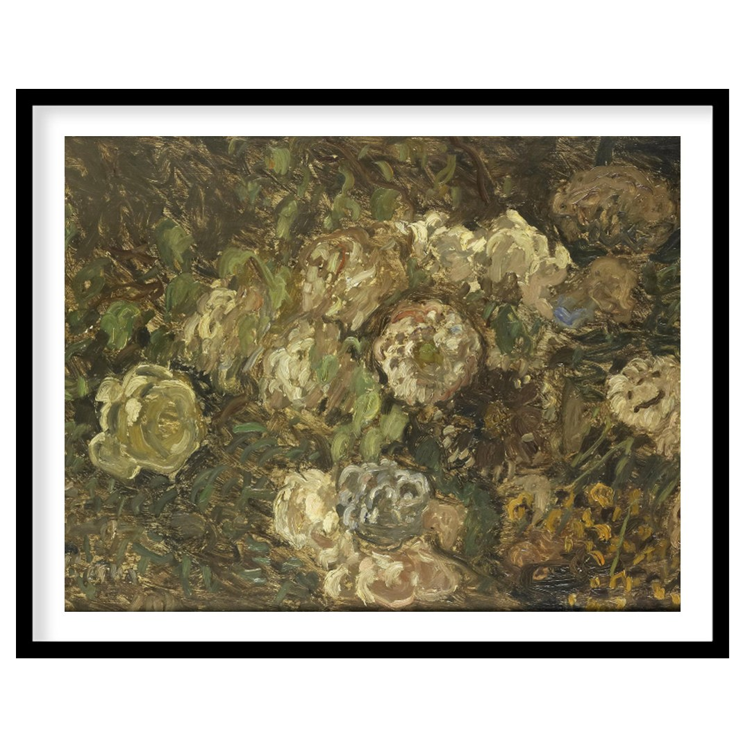 Immerse yourself in the serene beauty of 'Whispering Blooms in Earth Tones', a captivating fine art for abode