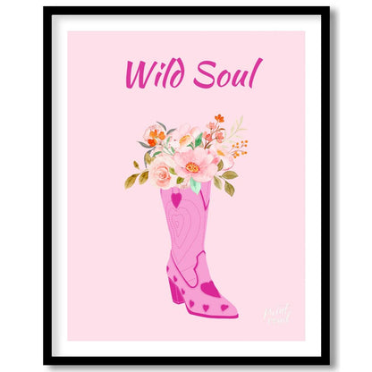 Wild Soul Cowboy Boot Painting at Wild Soul Cowboy Boot buy online at Paint Road featuring artistic bohemian decor and charming