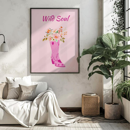 Wild Soul Cowboy Boot Painting at Wild Soul Cowboy Boot buy online at Paint Road featuring artistic bohemian decor and charming