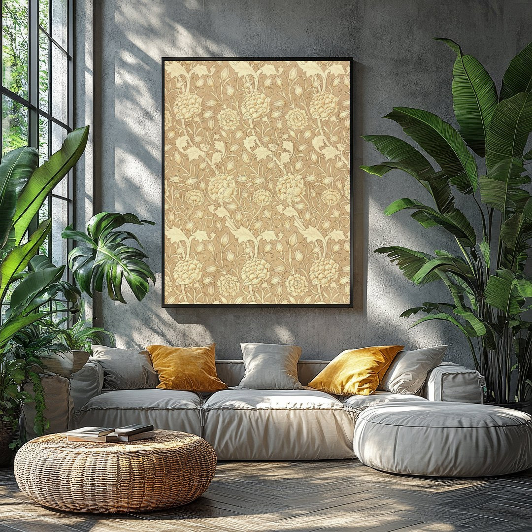 This exquisite Wild Tulip print from 1884 by William Morris showcases the timeless beauty of floral for Balcony