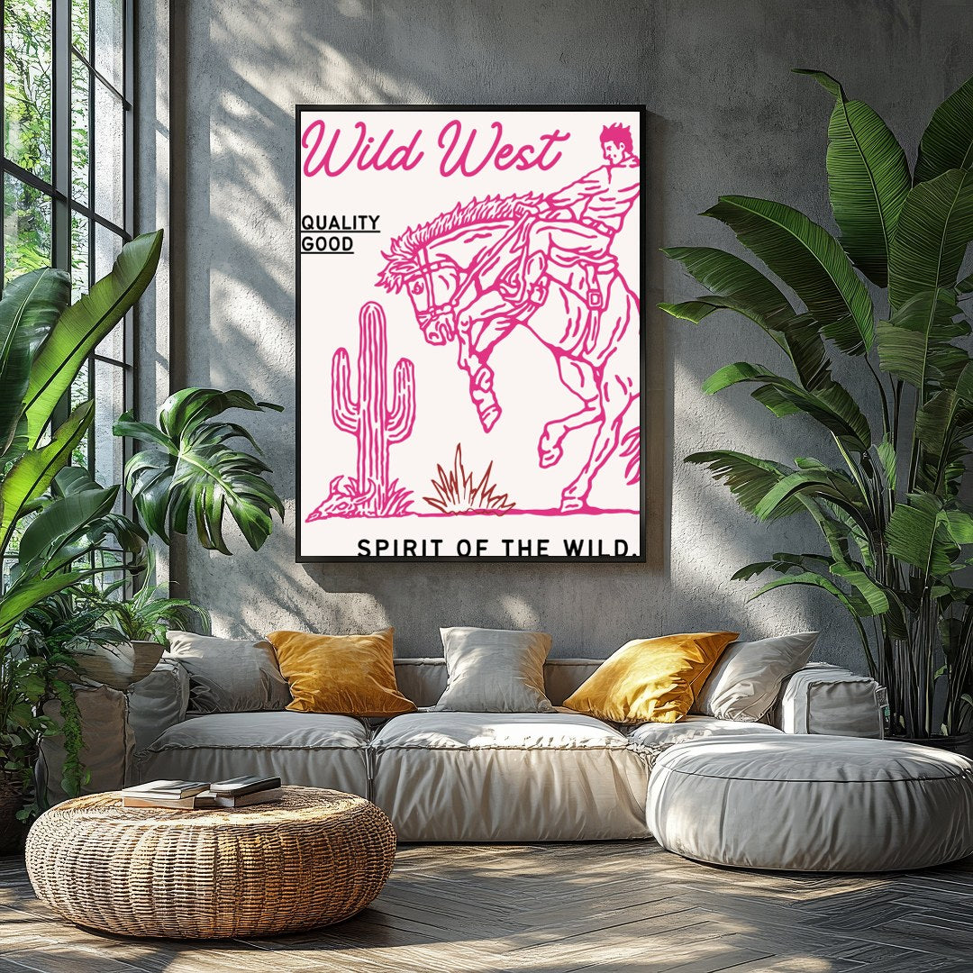 Immerse yourself in the adventurous spirit of the Wild West with this captivating artwork. for Balcony
