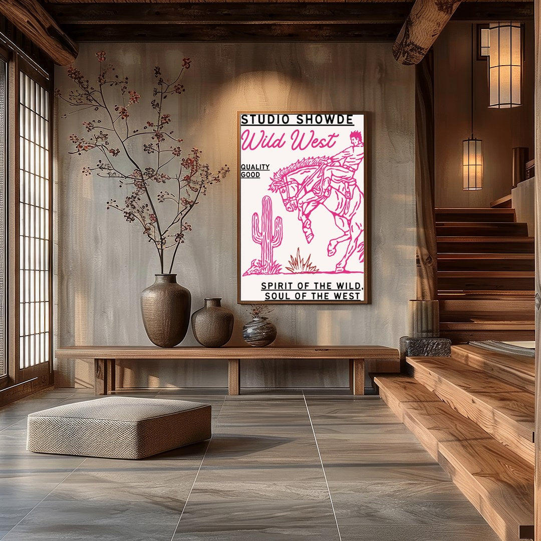Immerse yourself in the adventurous spirit of the Wild West with this captivating artwork. for Hall