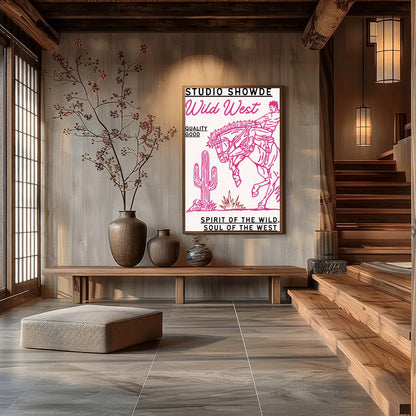 Immerse yourself in the adventurous spirit of the Wild West with this captivating artwork. for Hall