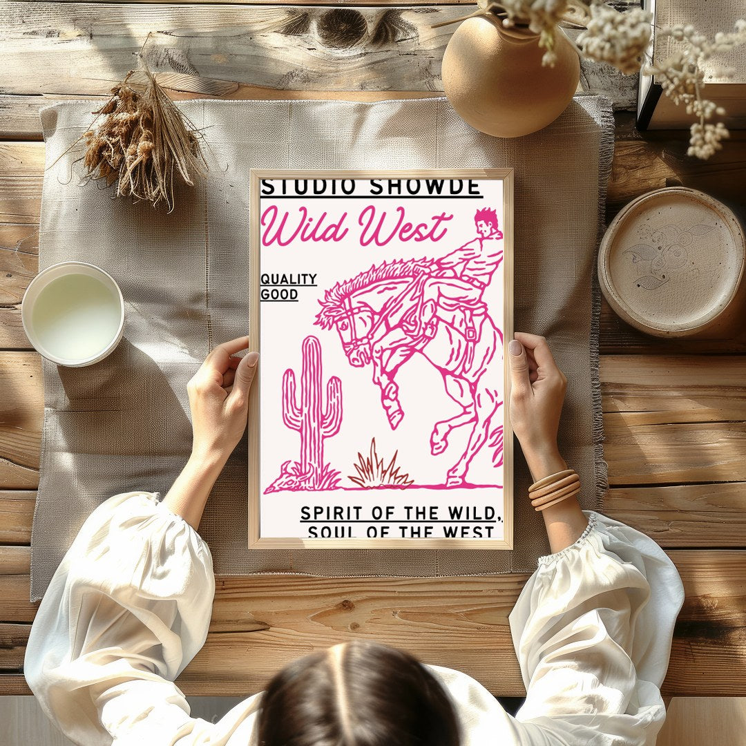 Immerse yourself in the adventurous spirit of the Wild West with this captivating artwork. for Kitchen