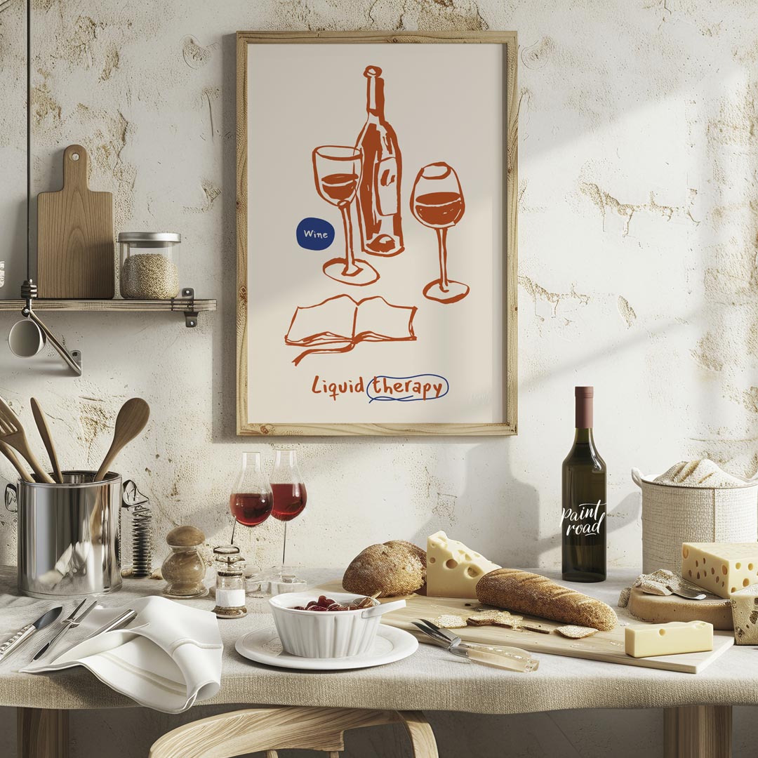 This elegant and inviting poster beautifully captures the essence of relaxation and indulgence thro… for kitchen