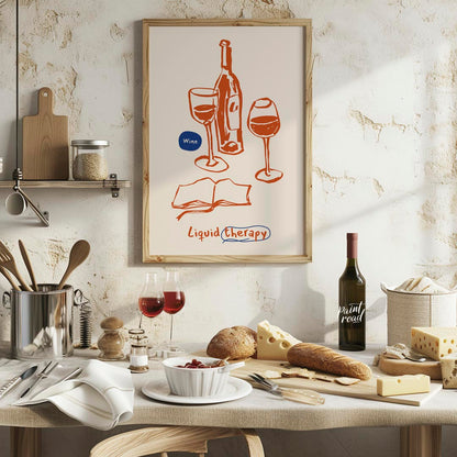 This elegant and inviting poster beautifully captures the essence of relaxation and indulgence thro… for kitchen