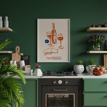 This elegant and inviting poster beautifully captures the essence of relaxation and indulgence thro… for kitchen