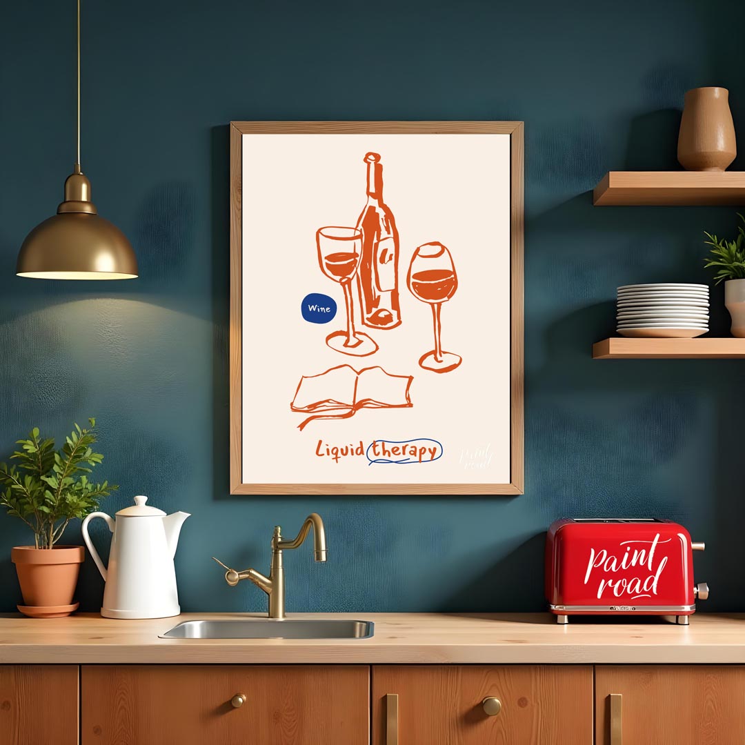 This elegant and inviting poster beautifully captures the essence of relaxation and indulgence thro… for kitchen