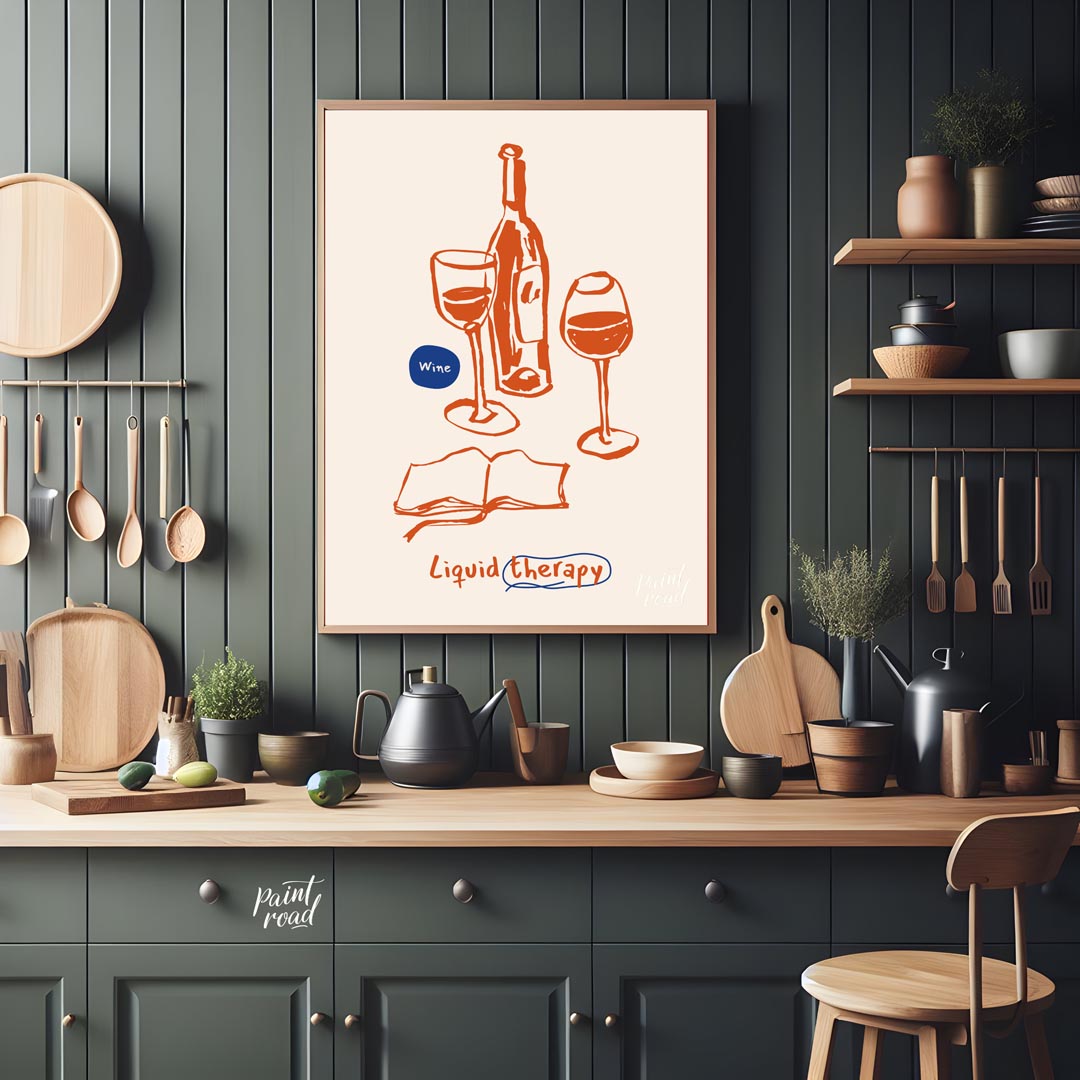 This elegant and inviting poster beautifully captures the essence of relaxation and indulgence thro… for kitchen