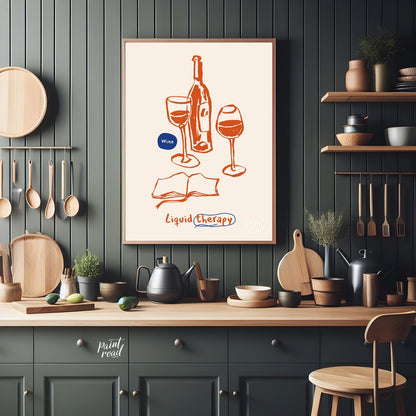 This elegant and inviting poster beautifully captures the essence of relaxation and indulgence thro… for kitchen