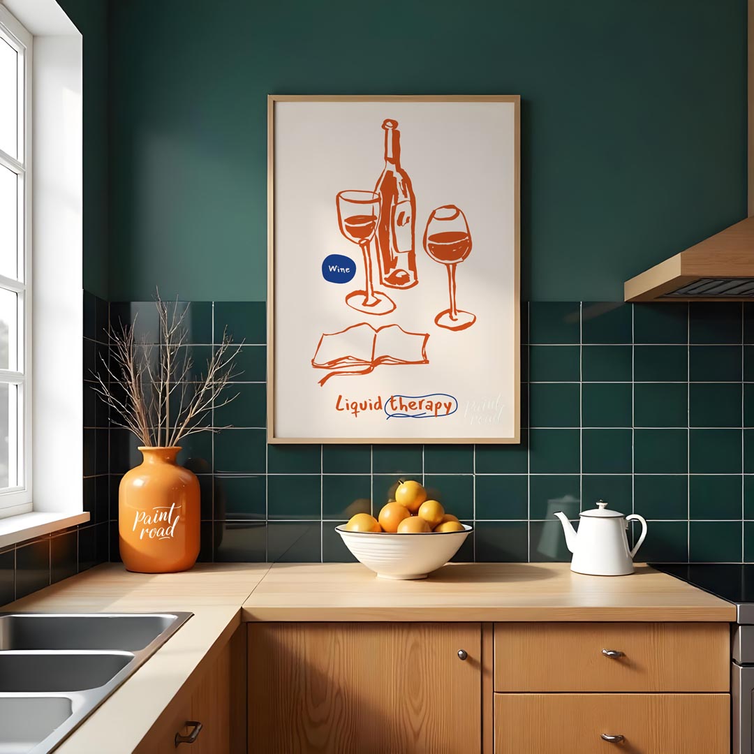 This elegant and inviting poster beautifully captures the essence of relaxation and indulgence thro… for kitchen