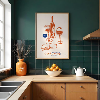 This elegant and inviting poster beautifully captures the essence of relaxation and indulgence thro… for kitchen