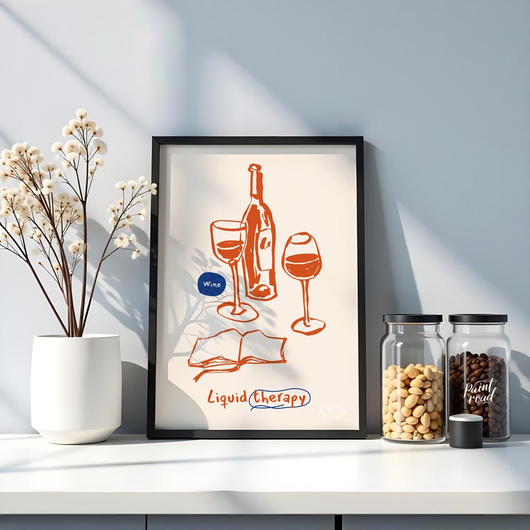 This elegant and inviting poster beautifully captures the essence of relaxation and indulgence thro… for kitchen