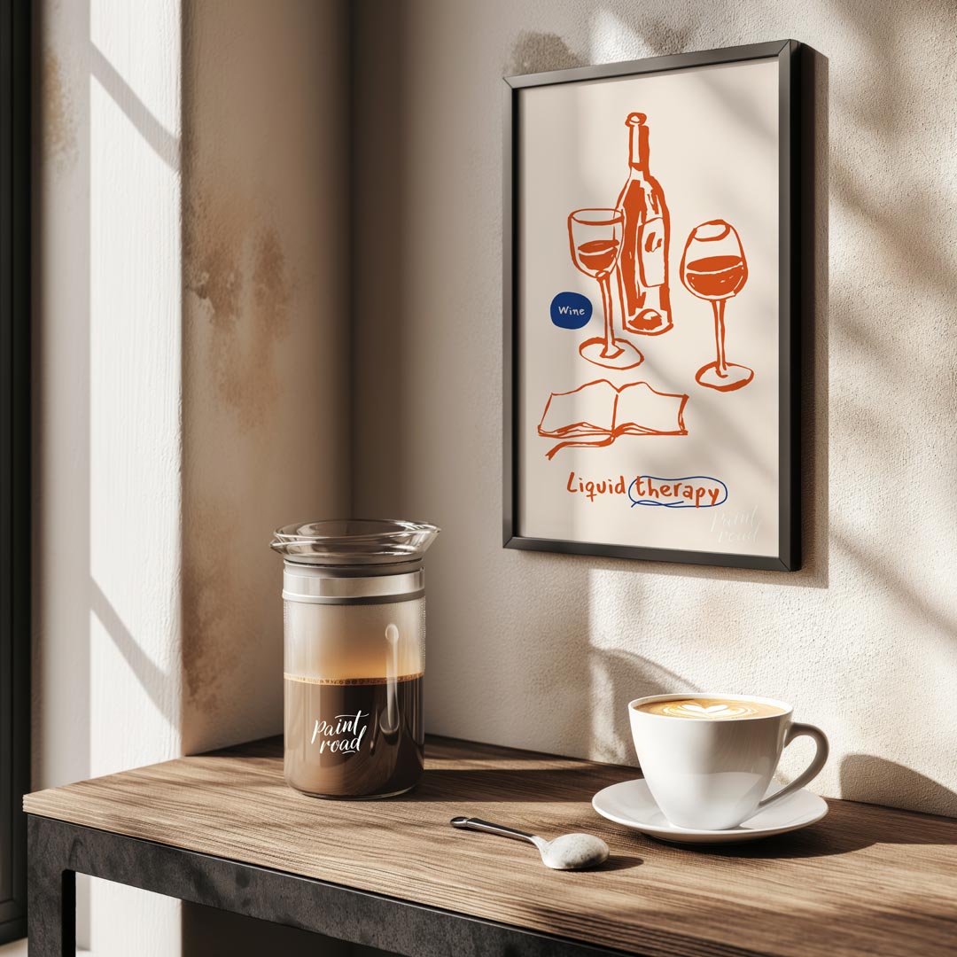 This elegant and inviting poster beautifully captures the essence of relaxation and indulgence thro… for kitchen