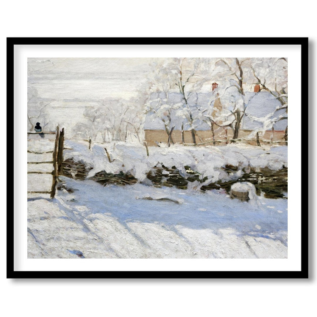 Experience the tranquil beauty of a snow-laden landscape with this exquisite painting. The soft for living-space