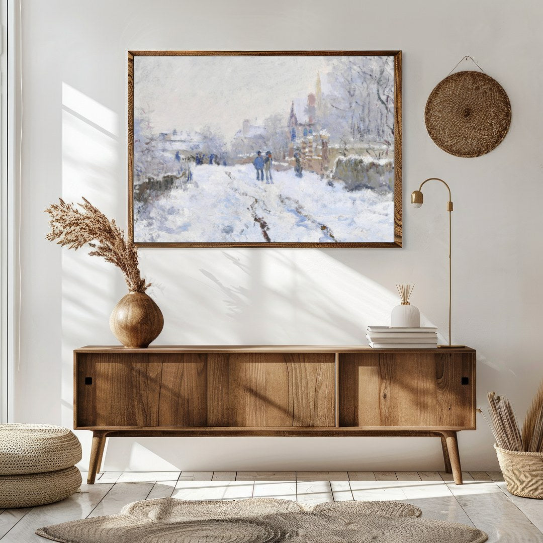 Immerse yourself in the serene beauty of a winter wonderland with this evocative piece. The artwork for Sitting Area