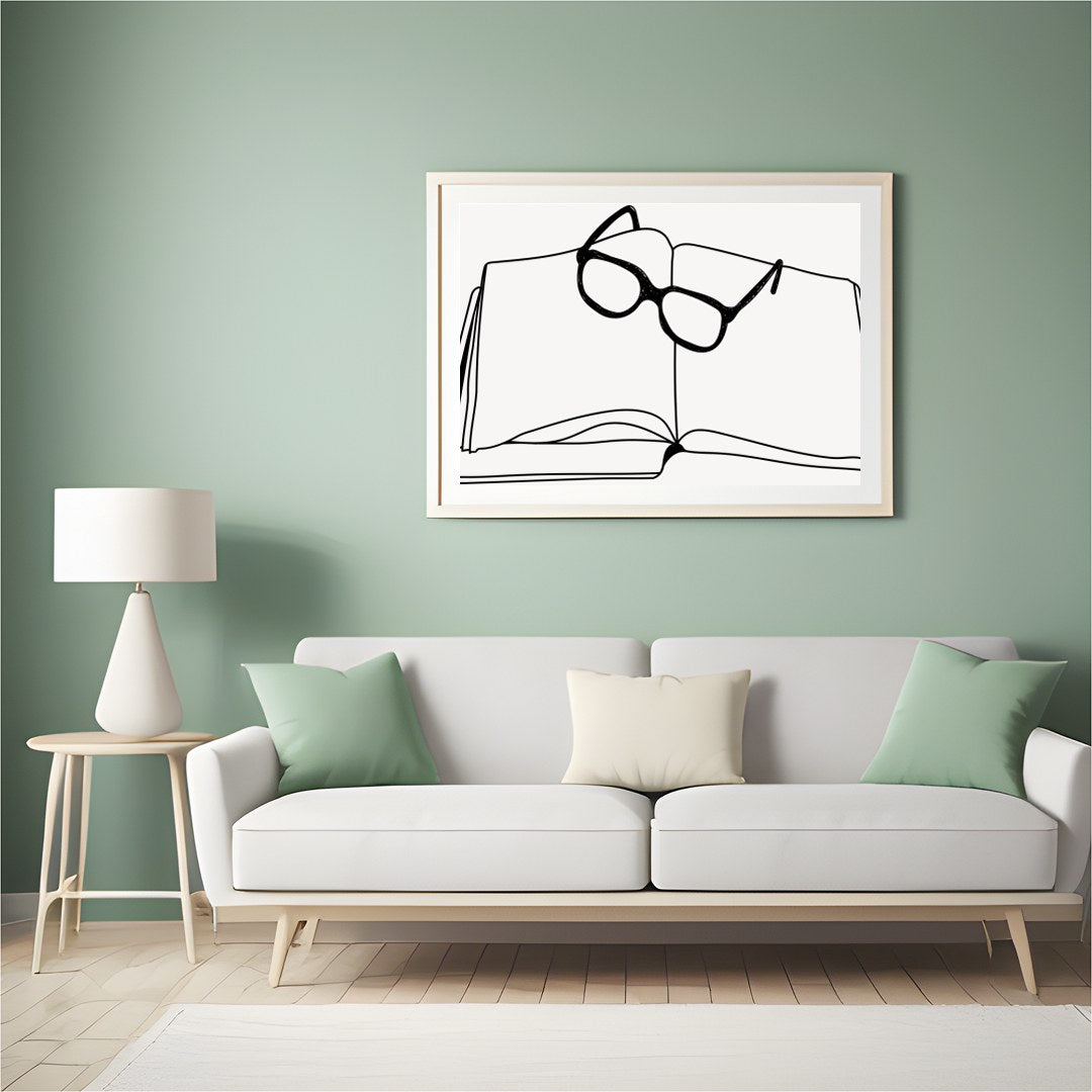 Embrace the intellectual elegance of this minimalist sketch featuring an open book adorned with for Hall
