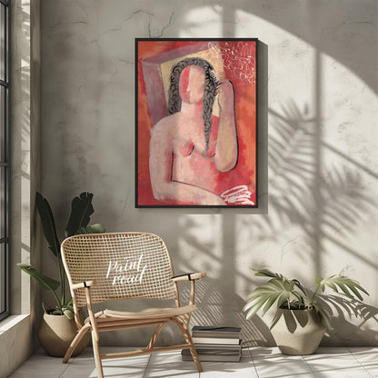 Woman Combing Hair Painting available online at Paintroad showing art history artistic and bathroom