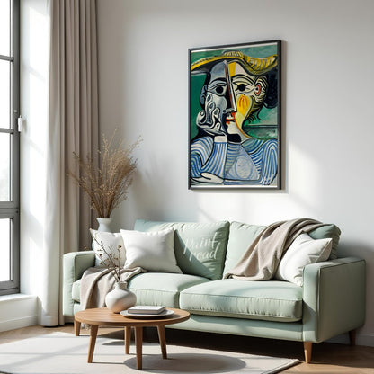 Pablo Picasso’s “Woman with Yellow Hat” is a compelling portrait, believed to depict his muse and l… for living room