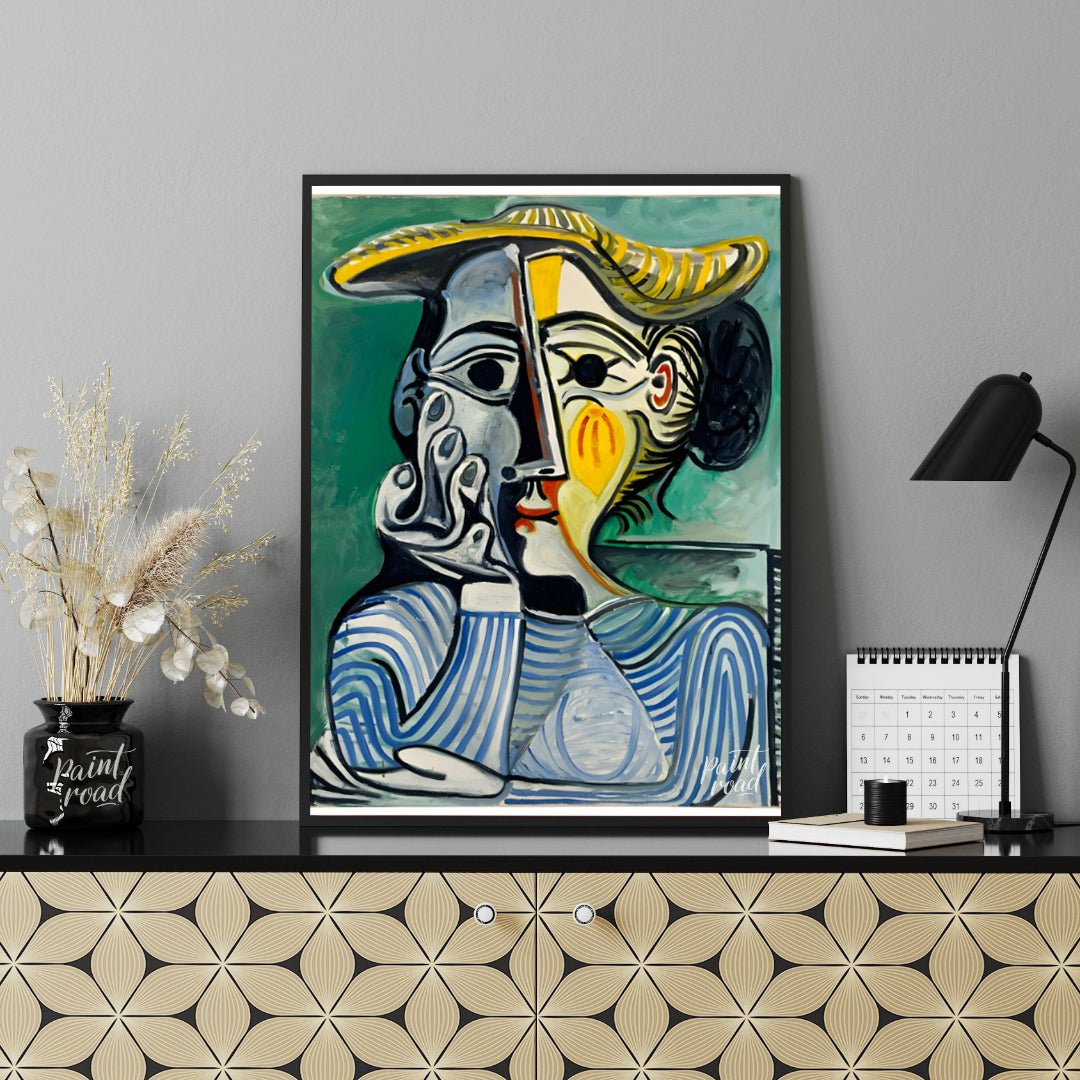 Pablo Picasso’s “Woman with Yellow Hat” is a compelling portrait, believed to depict his muse and l… for office