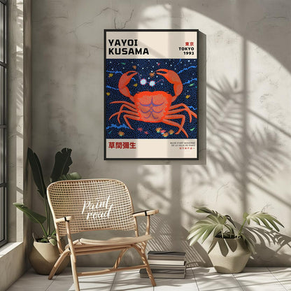This striking art print is an exhibition poster for Yayoi Kusama’s “Tokyo 1993” show, featuring her… for other