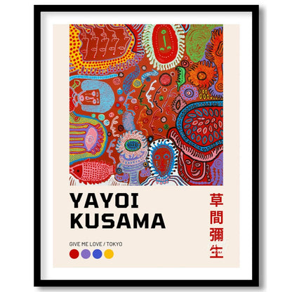 This captivating art print showcases a vibrant and complex piece from Yayoi Kusama’s “My Eternal So… for home