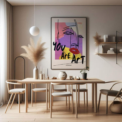 This striking and empowering art print combines abstract expression with a powerful affirmation, de… for dining room