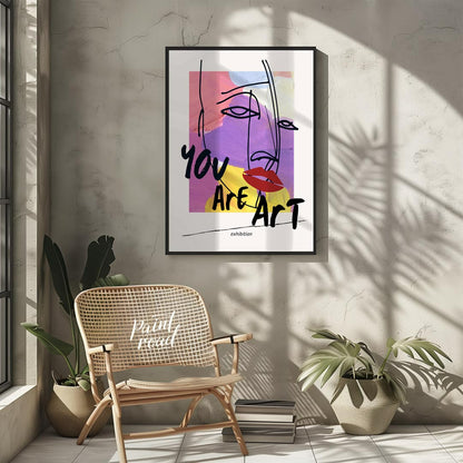 This striking and empowering art print combines abstract expression with a powerful affirmation, de… for living room