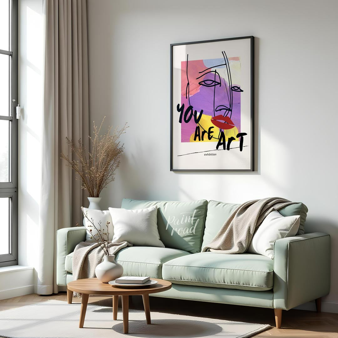 This striking and empowering art print combines abstract expression with a powerful affirmation, de… for living room