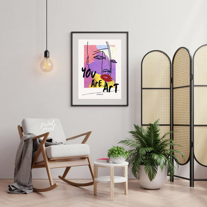 This striking and empowering art print combines abstract expression with a powerful affirmation, de… for living room