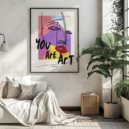 This striking and empowering art print combines abstract expression with a powerful affirmation, de… for living room