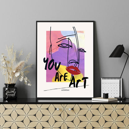 This striking and empowering art print combines abstract expression with a powerful affirmation, de… for office