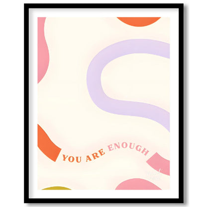 This uplifting art print features a minimalist yet vibrant design, centered around the empowering p… for abode