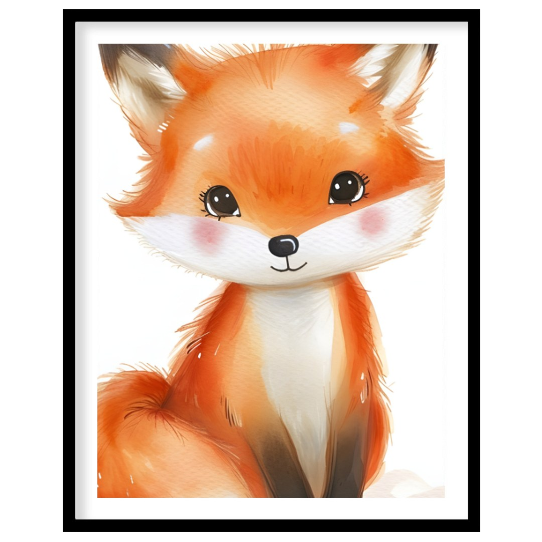 This tender and cheerful poster highlights an irresistibly charming fox illustration paired with th… for place