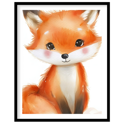 This tender and cheerful poster highlights an irresistibly charming fox illustration paired with th… for place
