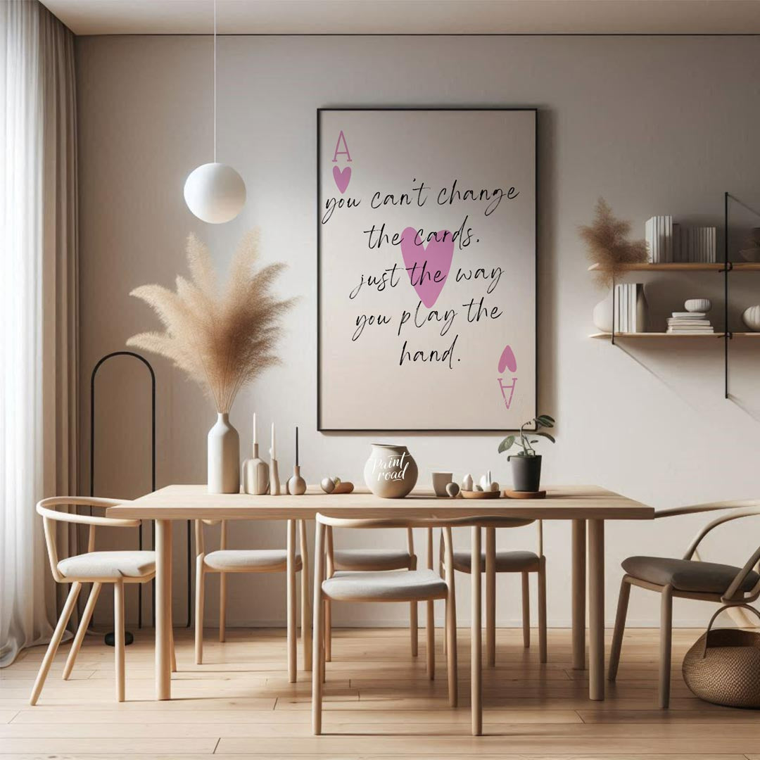 This elegantly designed artwork features a motivational quote about life’s challenges, presented wi… for dining room