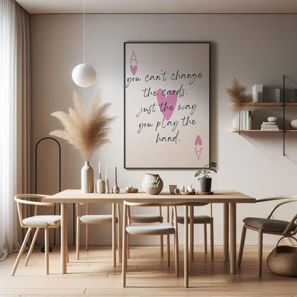 This elegantly designed artwork features a motivational quote about life’s challenges, presented wi… for dining room