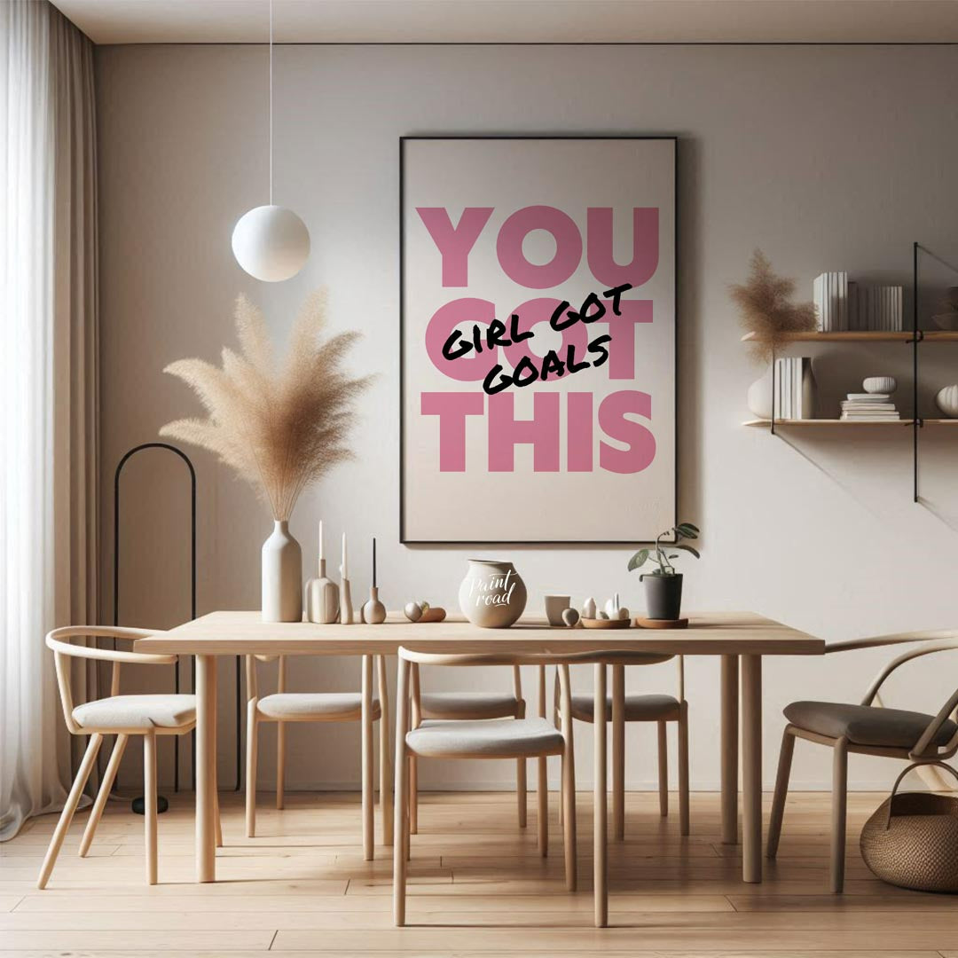 This exceptionally empowering typographic art print delivers a powerful and uplifting message throu… for dining room