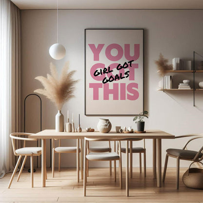 This exceptionally empowering typographic art print delivers a powerful and uplifting message throu… for dining room